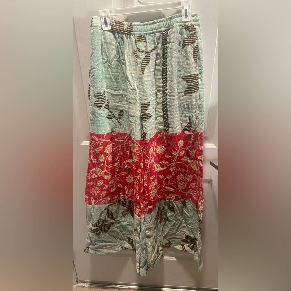 Kantha Patchwork Bell-bottom Pants